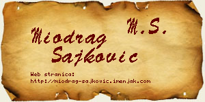 Miodrag Šajković vizit kartica